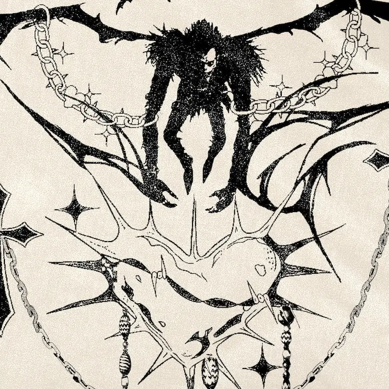 Ryuk Death Cybersigilism y2k Y2K grunge Grunge aesthetic death note gothic tshirt anime tshirt vintage streetwear
