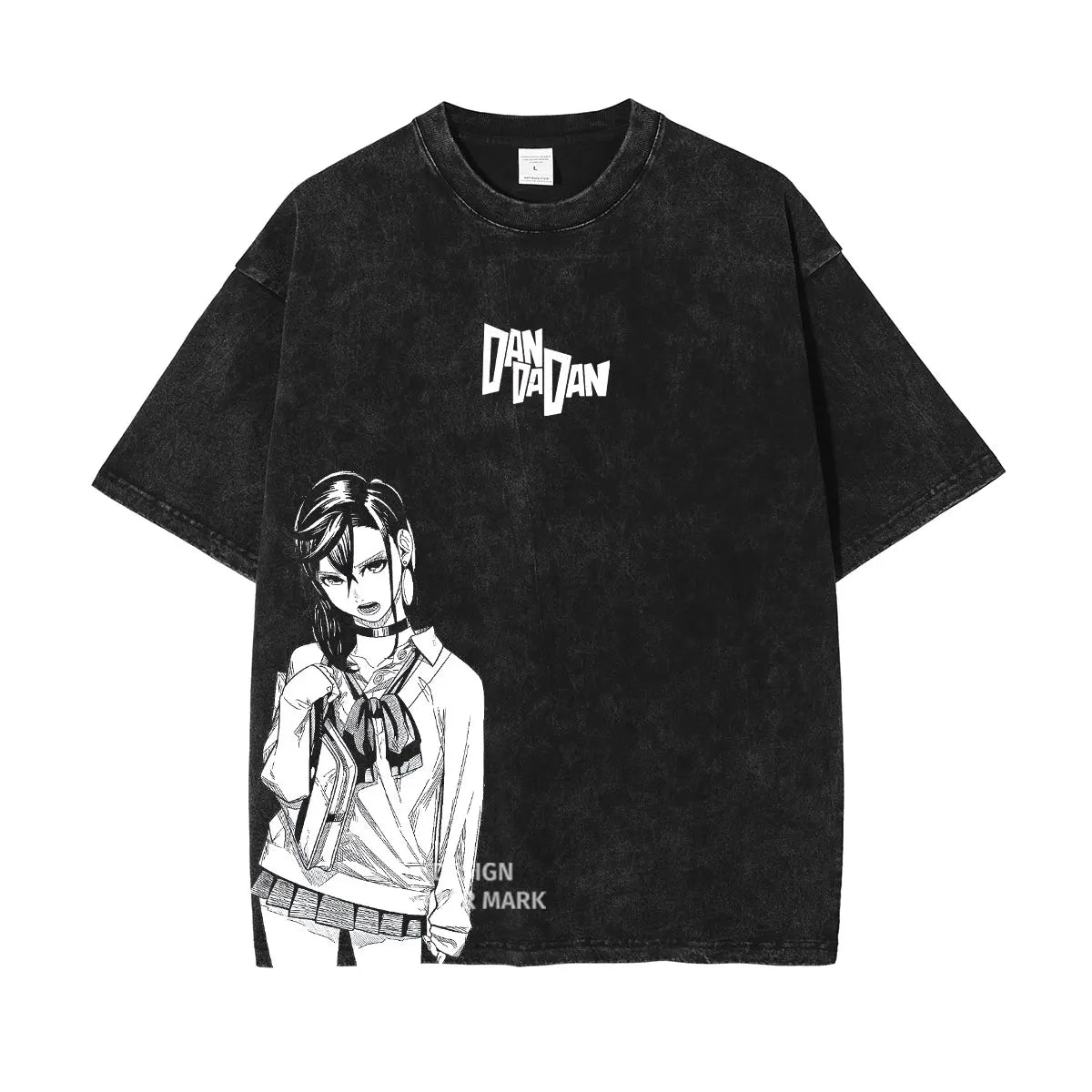 DanDaDan T Shirt Anime Oversized Vintage Washed T-shirts Streetwear Retro Manga Ayase Momo Takakura Ken DTG Printing Top Tee Men