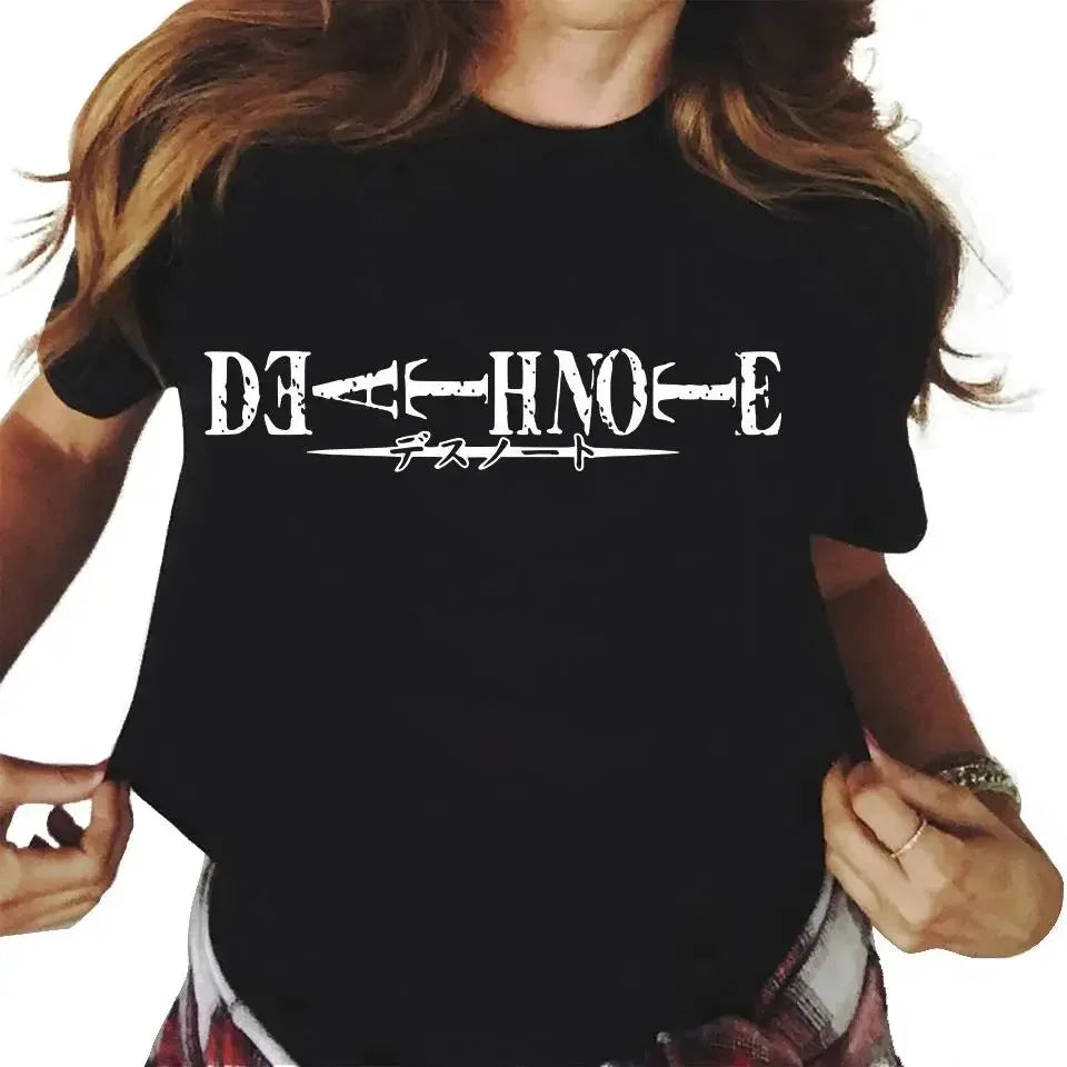 Japanese Anime Death Note Graphic Print T Shirt Men Women Fashion Casual Harajuku Short Sleeve Plus Size Unisex T Shirt