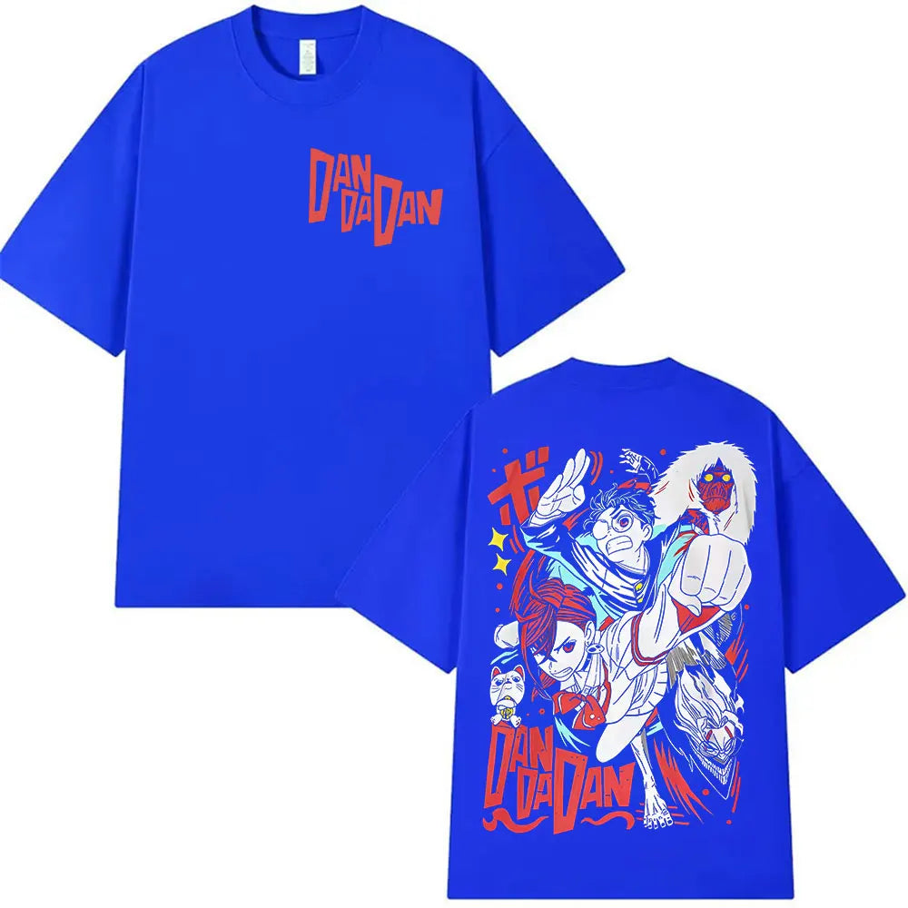 Japan Anime Dandadan Okarun Dan Da Dan Graphic T Shirt Mens Women High Quality Cotton T Shirts Casual Hot Sale Short Sleeve Tees