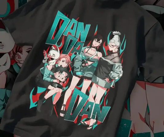 Anime T-Shirt Dandadan Momo Ayase Okarun Gift Shirt All Sizes Graphic T-Shirt Oversized T-Shirt Men's and Women's Fashion