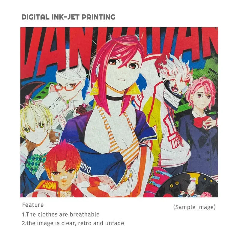 DanDaDan T Shirt Anime Oversized Vintage Washed T-shirts Streetwear Retro Manga Ayase Momo Takakura Ken DTG Printing Top Tee Men