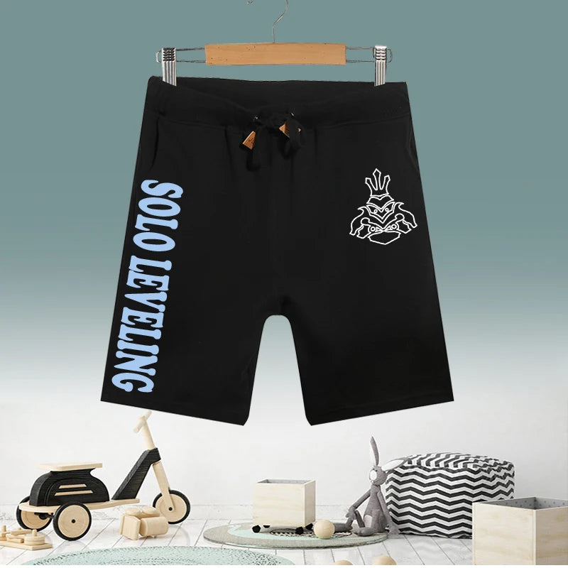 Summer Anime Solo Leveling Print Men's Shorts Sport Five-Point Shorts Women's Oversized Casual Basketball Gym Quick-drying Pants