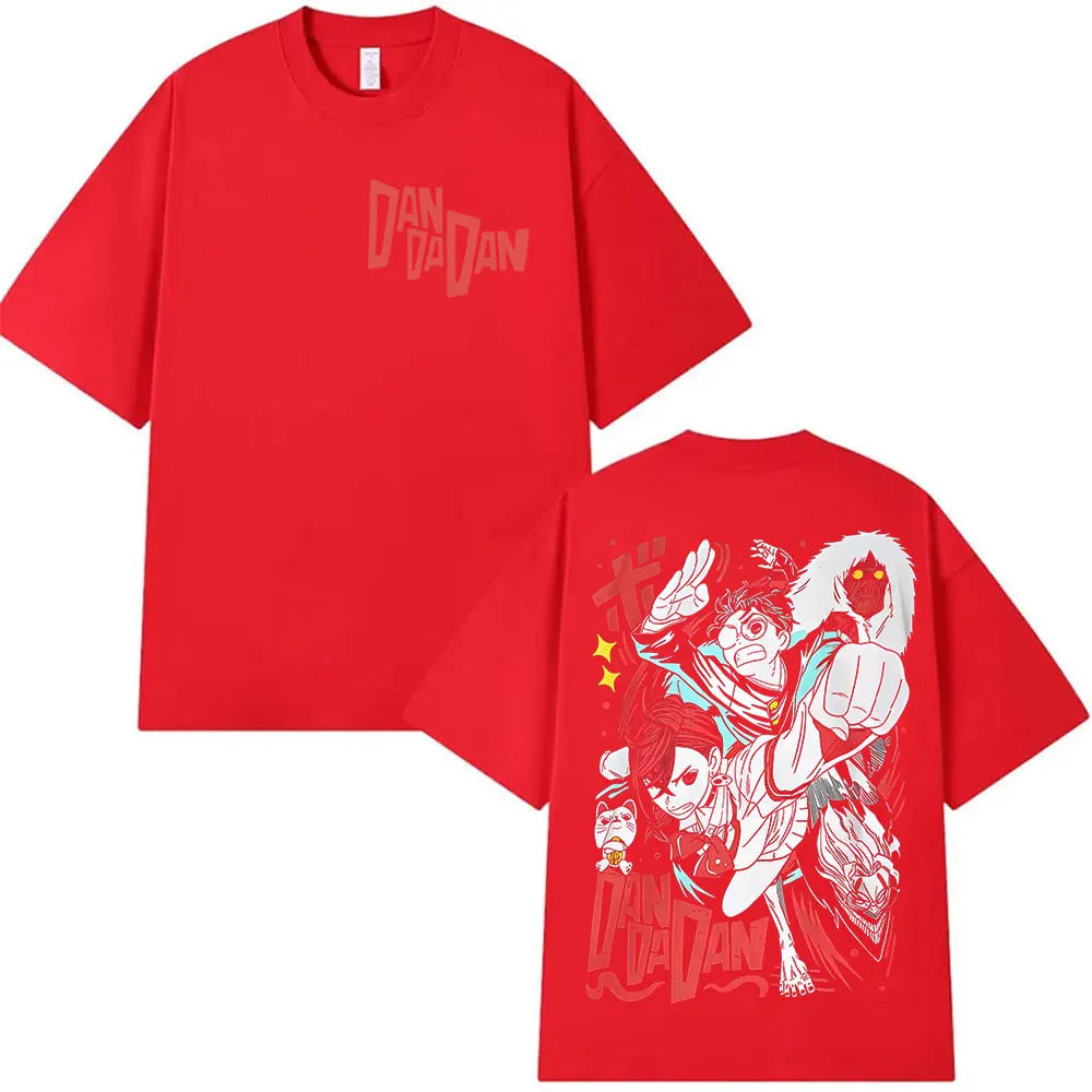 Japan Anime Dandadan Okarun Dan Da Dan Graphic T Shirt Mens Women High Quality Cotton T Shirts Casual Hot Sale Short Sleeve Tees