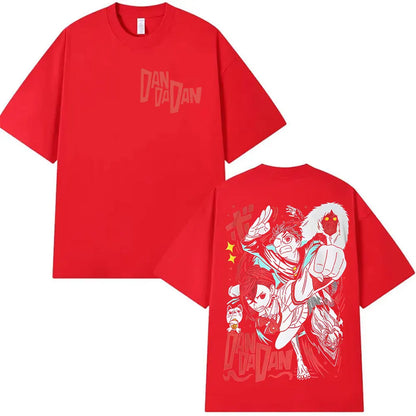 Japan Anime Dandadan Okarun Dan Da Dan Graphic T Shirt Mens Women High Quality Cotton T Shirts Casual Hot Sale Short Sleeve Tees