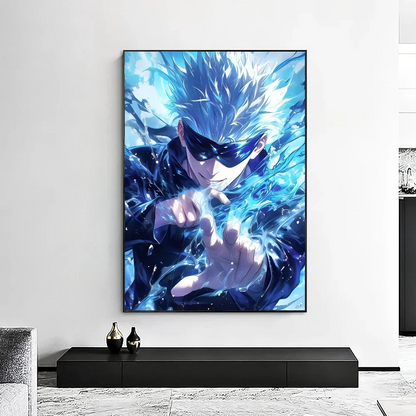 Jujutsu Kaisen Satoru Gojo Poster Minimalist Aesthetics Print Canvas Painting for Living Room Modern Home Decor