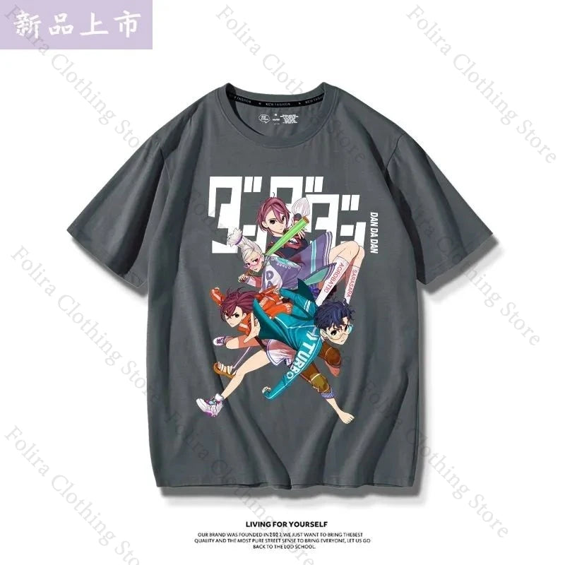 2025 Anime DAN DA DAN Printing T-shirt Cotton Summer Tops Short Sleeve Tee Casual Men Women T-shirts Men's Clothing