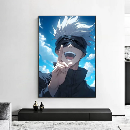 Jujutsu Kaisen Satoru Gojo Poster Minimalist Aesthetics Print Canvas Painting for Living Room Modern Home Decor