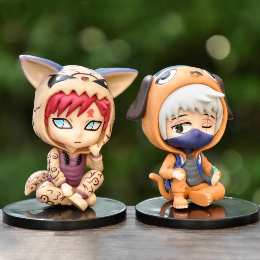 New Collectible Anime Ninja Model HoodieStyle Sasuke Kakashi Figurines Ideal for Boys Anime Figure Collection