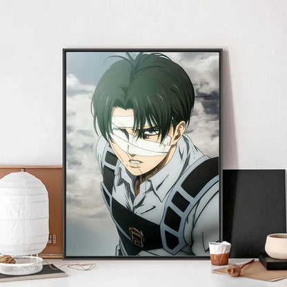 MINISO 5D DIY Levi Ackerman Attack On Titan Mosaic Club Bar Wall Art Painting Bedroom Study Home Décor
