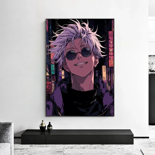 Jujutsu Kaisen Satoru Gojo Poster Minimalist Aesthetics Print Canvas Painting for Living Room Modern Home Decor