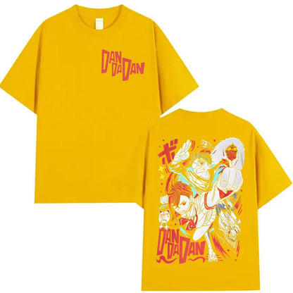 Japan Anime Dandadan Okarun Dan Da Dan Graphic T Shirt Mens Women High Quality Cotton T Shirts Casual Hot Sale Short Sleeve Tees