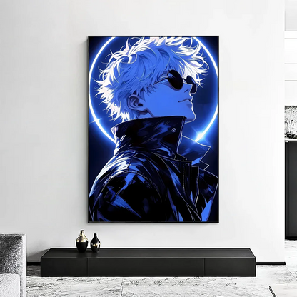 Jujutsu Kaisen Satoru Gojo Poster Minimalist Aesthetics Print Canvas Painting for Living Room Modern Home Decor