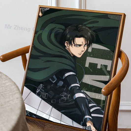 1PC Attack On Titan Poster Self-adhesive Art Waterproof Paper Sticker Coffee House Bar Room Wall Decor