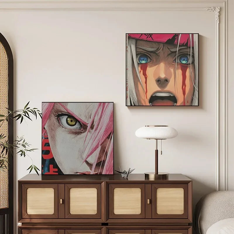 Anime Naruto HD Poster Retro Art Prints Home Living Room Wall Art Decorative Murals sketch Canvas Painting Wall Decor Aesthetics