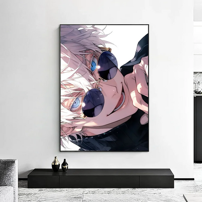 Jujutsu Kaisen Satoru Gojo Poster Minimalist Aesthetics Print Canvas Painting for Living Room Modern Home Decor