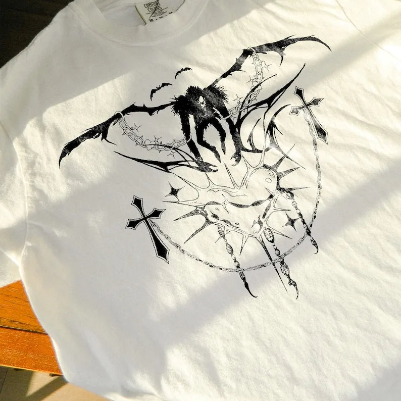 Ryuk Death Cybersigilism y2k Y2K grunge Grunge aesthetic death note gothic tshirt anime tshirt vintage streetwear