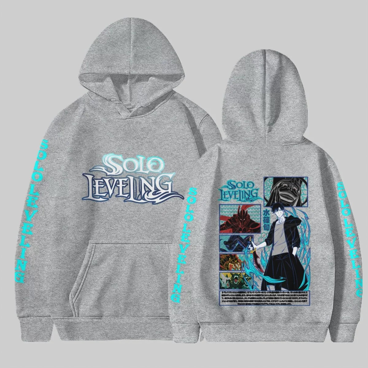Anime Solo Leveling Sung Jinwoo Print Hoodies Men Women Manga Casual Pullover Unisex Harajuku Streetwear Long Sleeve Sweatshirts