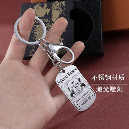 Jujutsu Kaisen Gojo Satoru keychain chain pendant anime cartoon two-dimensional titanium steel school bag jewelry holiday gift