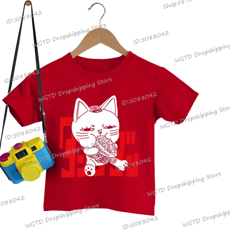 Dan Da Dan Anime Boys Girls T-shirts Japanese Manga Dandadan Children's Clothing Cute Cartoon Graphic Print Kids Y2K Tops