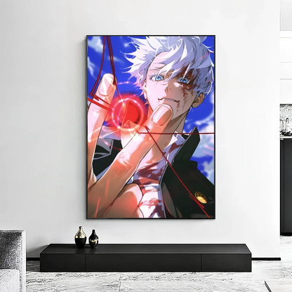 Jujutsu Kaisen Satoru Gojo Poster Minimalist Aesthetics Print Canvas Painting for Living Room Modern Home Decor