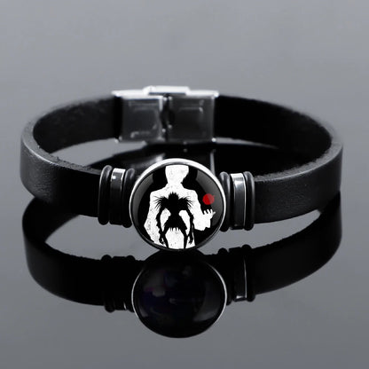 Death Note Design Vintage Leather Rope Bracelet Art Multilayer Braided Bracelets Bangles Handmade Charm Jewelry Gift