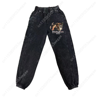 Attack On Titan Pants Mens Womans Teenagers Retro Vintage Trousers Cotton High Quality Elastic Sweatpant Anime Custom Made Pant