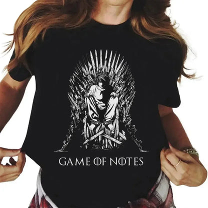 Japanese Anime Death Note Graphic Print T Shirt Men Women Fashion Casual Harajuku Short Sleeve Plus Size Unisex T Shirt