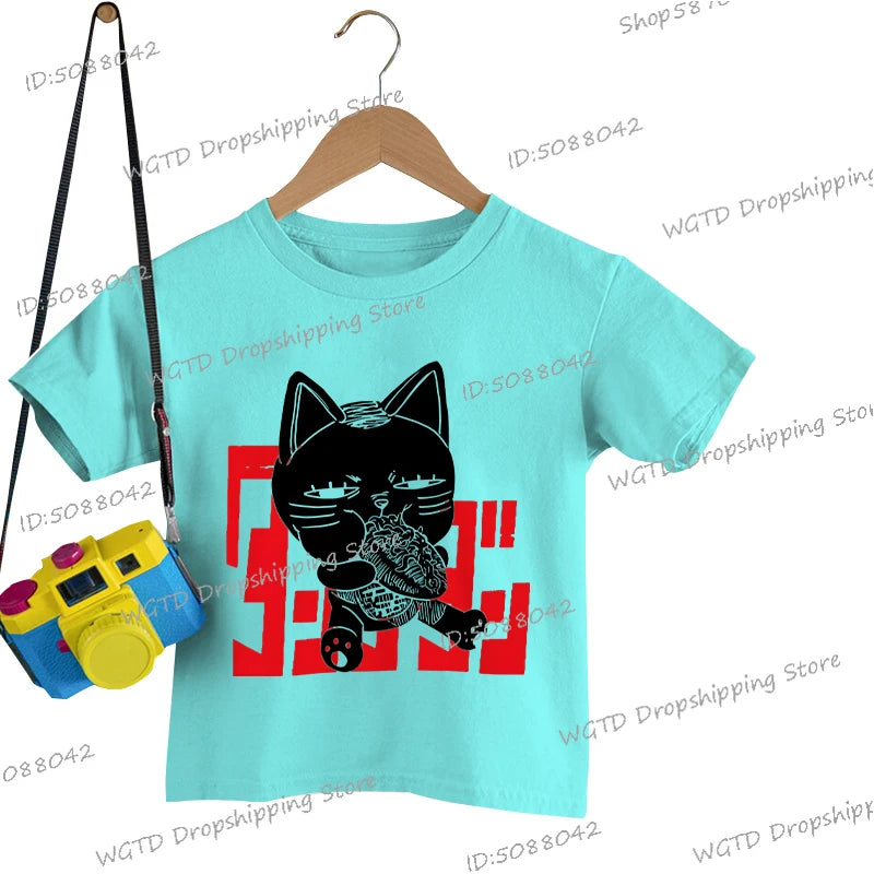 Dan Da Dan Anime Boys Girls T-shirts Japanese Manga Dandadan Children's Clothing Cute Cartoon Graphic Print Kids Y2K Tops