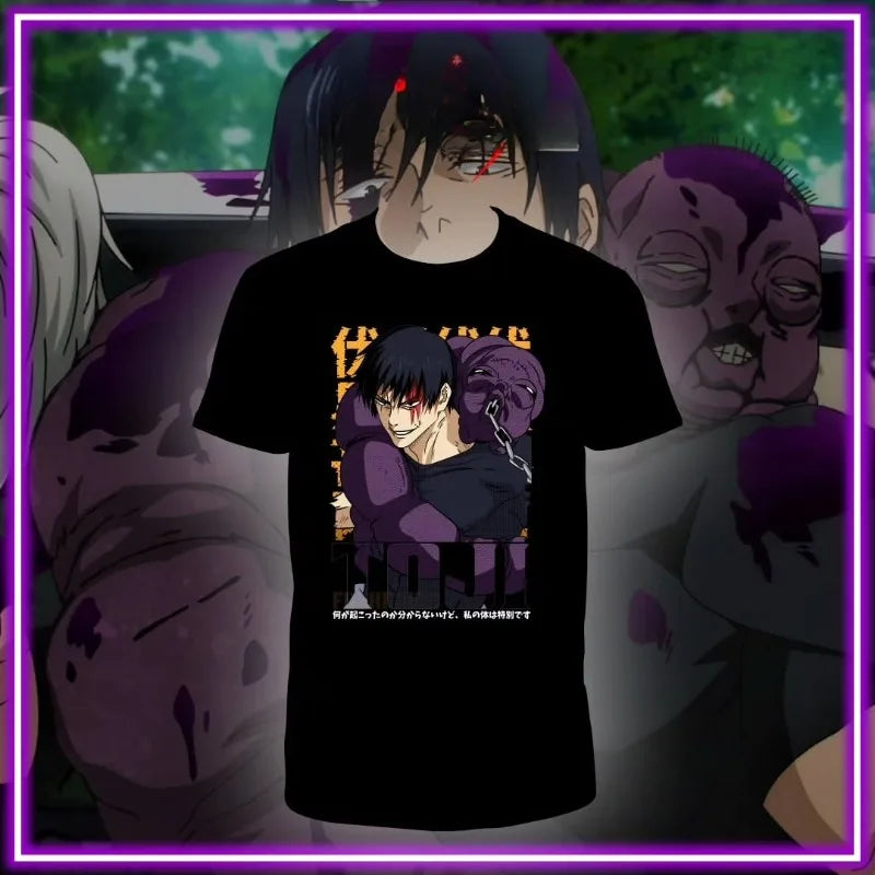 Jujutsu Kaisen T-shirt Men'sSummer Half-sleeved Fushiguro Megumi Gojo Satoru Tiger Stick Hisahi Surrounding Clothes T-shirt Tide