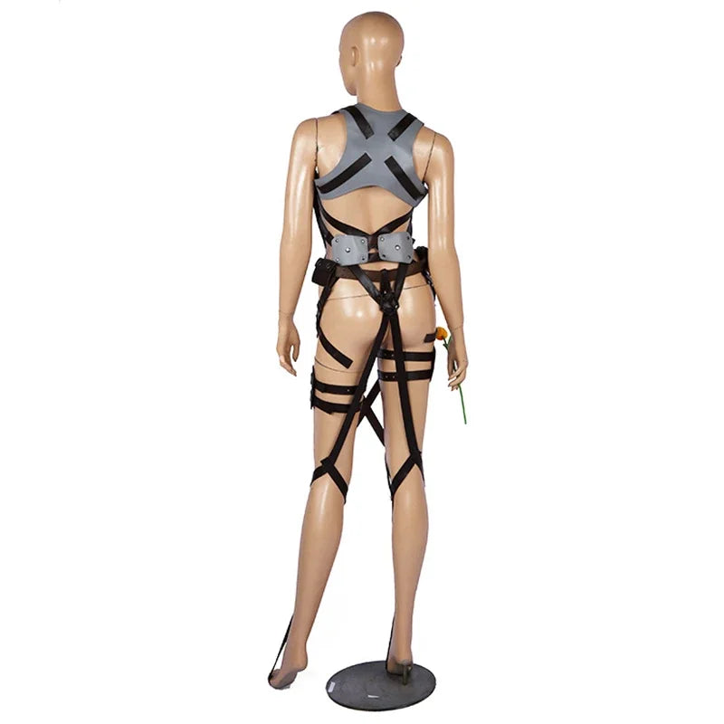 Jacket Pants Shingeki no Kyojin Cosplay Costumes Recon Corps Harness Belt Apron Skirt Scouting Legion Cape Cloak vl;6