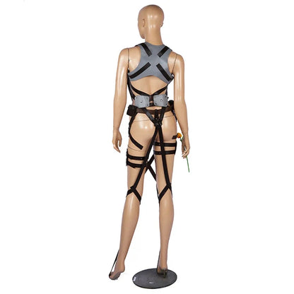 Jacket Pants Shingeki no Kyojin Cosplay Costumes Recon Corps Harness Belt Apron Skirt Scouting Legion Cape Cloak vl;6