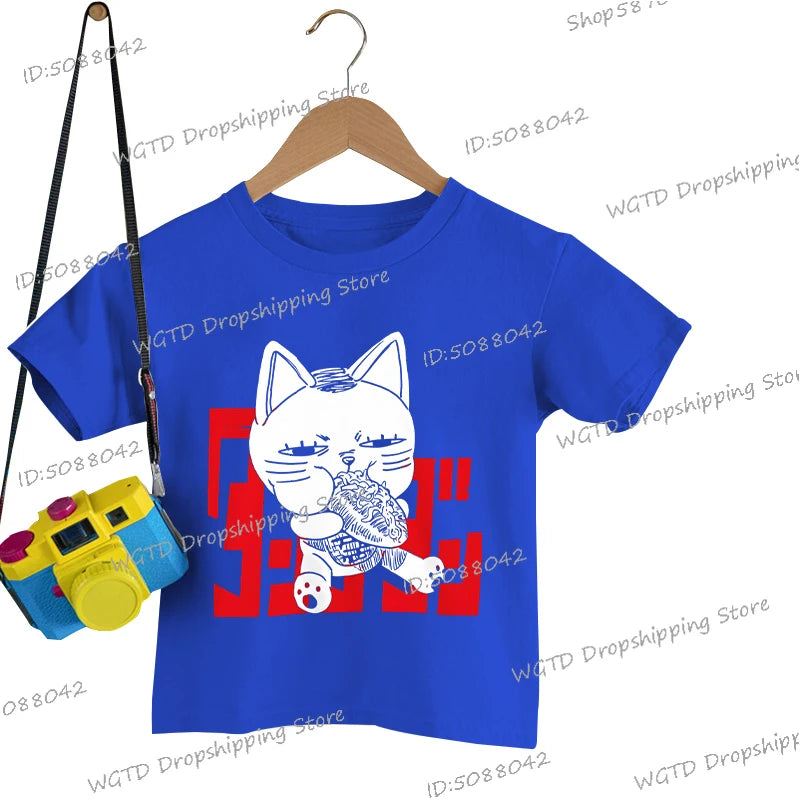 Dan Da Dan Anime Boys Girls T-shirts Japanese Manga Dandadan Children's Clothing Cute Cartoon Graphic Print Kids Y2K Tops