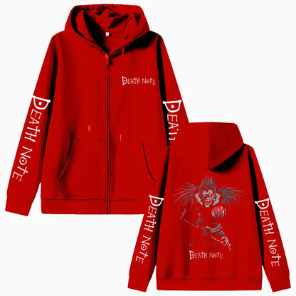 Anime Death Note Ryuk Graphic Zipper Hoodie Men Women Clothing Fashion Vintage Oversized Jacket Men's Cartoon Manga Merch Coat