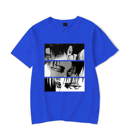 Women T-shirts Japanese Anime Attack On Titan Levi Ackerman Eye Punk Tops Summer Harajuku Oversized Gothic Short Sleeve T-shirt