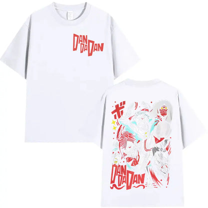 Japan Anime Dandadan Okarun Dan Da Dan Graphic T Shirt Mens Women High Quality Cotton T Shirts Casual Hot Sale Short Sleeve Tees
