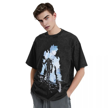 S-Solo L-Leveling T-Shirt Summer Y2K Fun T-Shirts 2025 Casual Harajuku Tee Shirt For Male Short-Sleeved Loose Top Tees