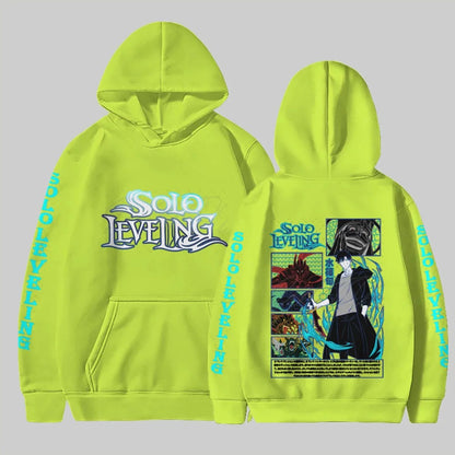 Anime Solo Leveling Sung Jinwoo Print Hoodies Men Women Manga Casual Pullover Unisex Harajuku Streetwear Long Sleeve Sweatshirts