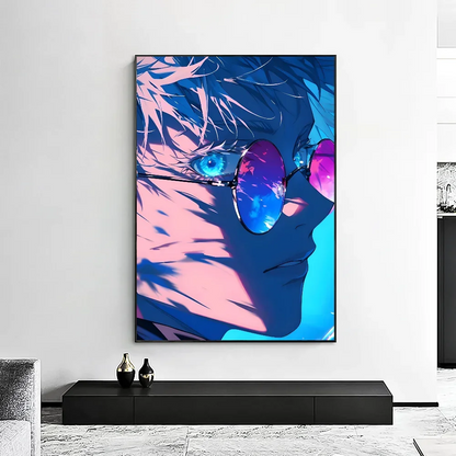 Jujutsu Kaisen Satoru Gojo Poster Minimalist Aesthetics Print Canvas Painting for Living Room Modern Home Decor
