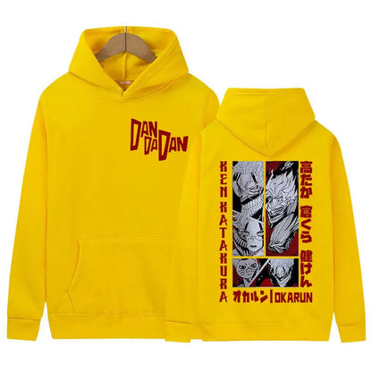 Anime Dandadan Okarun Dan Da Dan Graphic Hoody Men Women Clothing Hip Hop Oversized Sweatshirt Fashion High Quality Fleece Hoody
