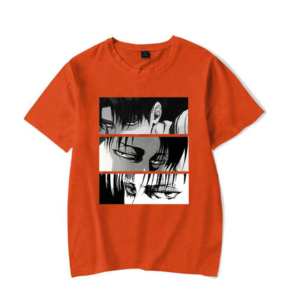 Women T-shirts Japanese Anime Attack On Titan Levi Ackerman Eye Punk Tops Summer Harajuku Oversized Gothic Short Sleeve T-shirt