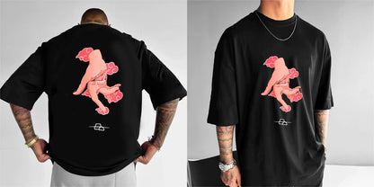 Oversized Men's T-shirt Anime Naruto Deidara Graphic Tee Streetwear Women Short Sleeved Tee Cotton Loose Y2k Clothes Top Summer