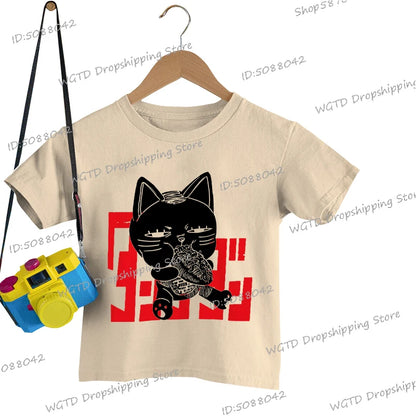 Dan Da Dan Anime Boys Girls T-shirts Japanese Manga Dandadan Children's Clothing Cute Cartoon Graphic Print Kids Y2K Tops