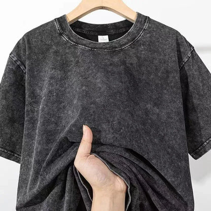 New Anime Jujutsu Kaisen Men 2025 Summer Washed T-shirt Harajuku Retro Street Loose Oversized Women Casual Short-sleeved Top Y2K