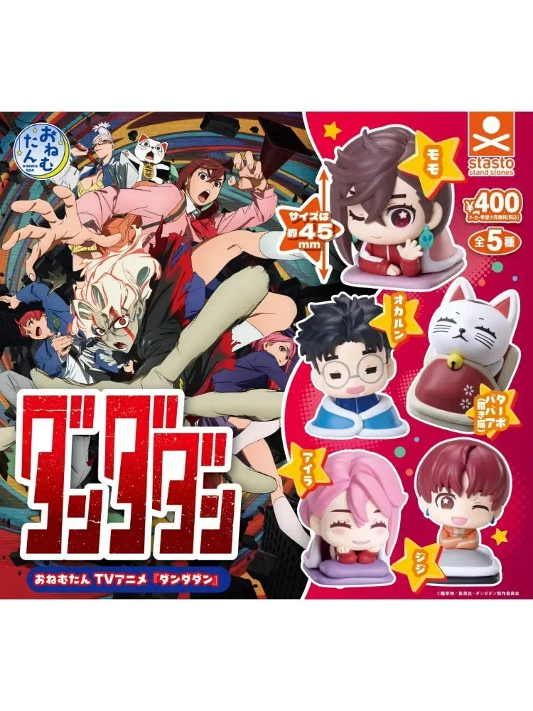 Stand stones capsule toys cute Onemutan Dandadan Okarun Momo Ken Takakura Aira Jiji beckoning cat anime sleeping figures