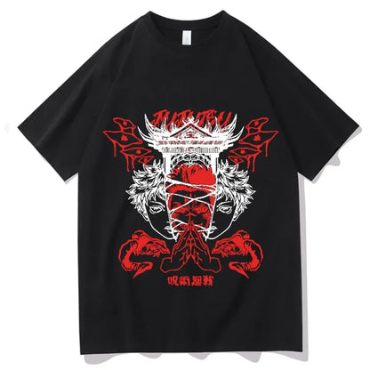 Men's Japanese Jujutsu Kaisen Geto Suguru cartoon anime Harajuku printed short-sleeved T-shirt casual wear