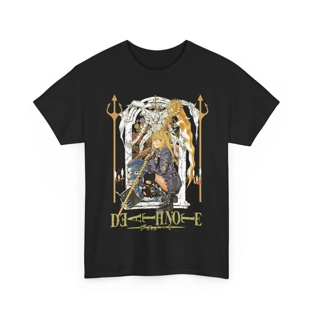 Classic Anime Women T-shrits Misa Amane Inspired Anime Death Note T-shirt Black Anime Gift Oversized Street Hip Hop Short Sleeve