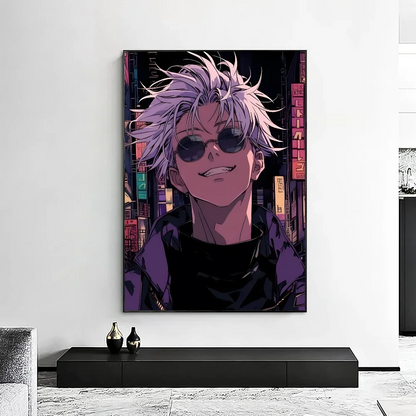 Jujutsu Kaisen Satoru Gojo Poster Minimalist Aesthetics Print Canvas Painting for Living Room Modern Home Decor
