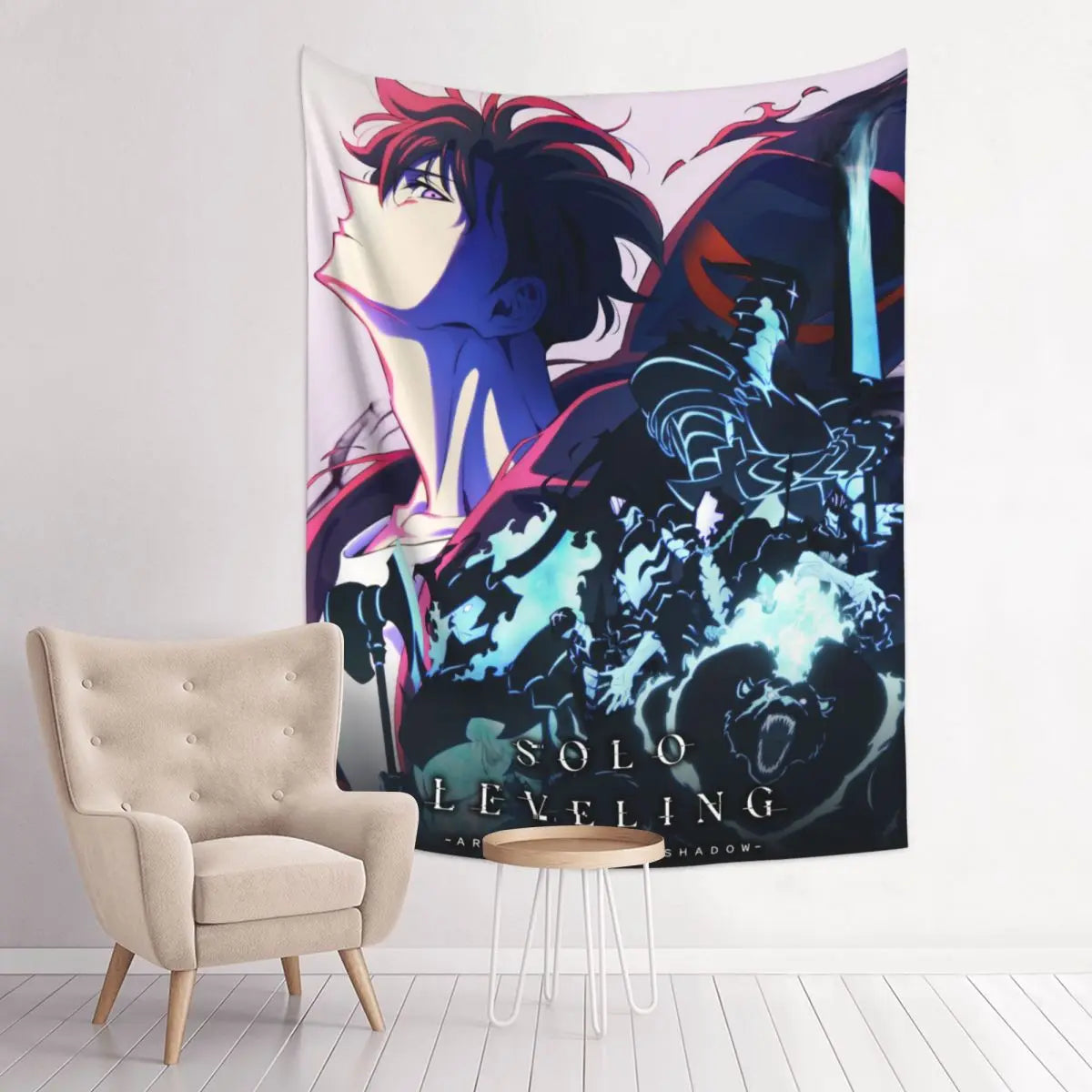 Anime Solo Leveling Tapestry Bohemian Polyester Wall Hanging Wall Decor Background Cloth Witchcraft Tapestries
