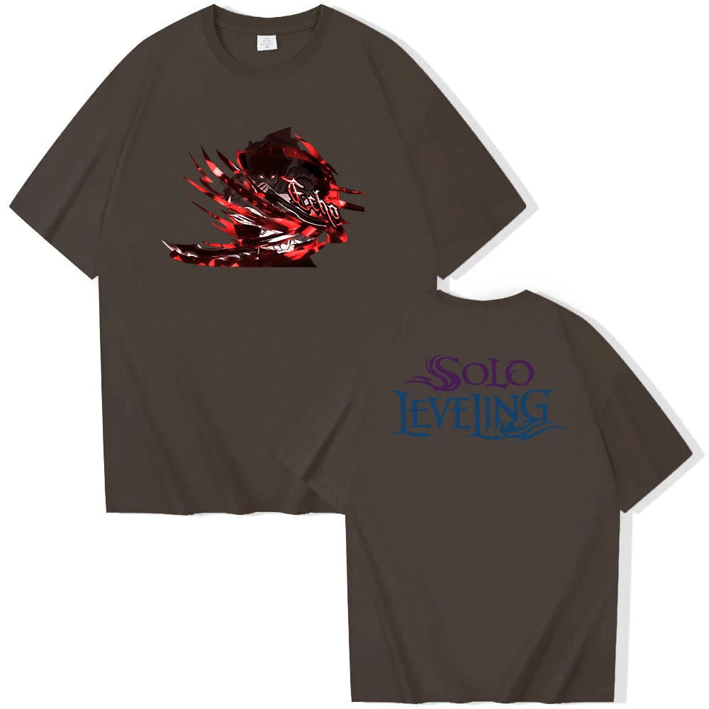 Solo Leveling Echo T-shirt O-Neck Short Sleeve Shirts Fans Gift